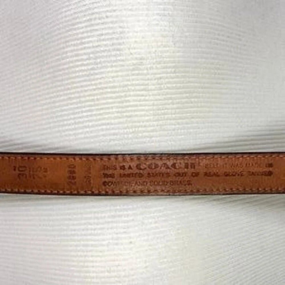 Coach Burgundy Leather Belt - Picture 3 of 7